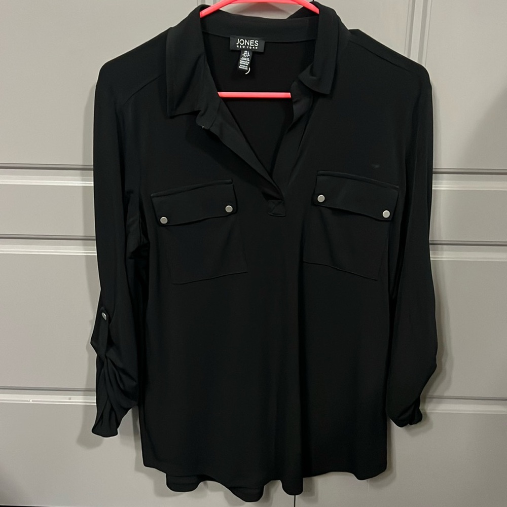 Jones New York Black Blouse Size L